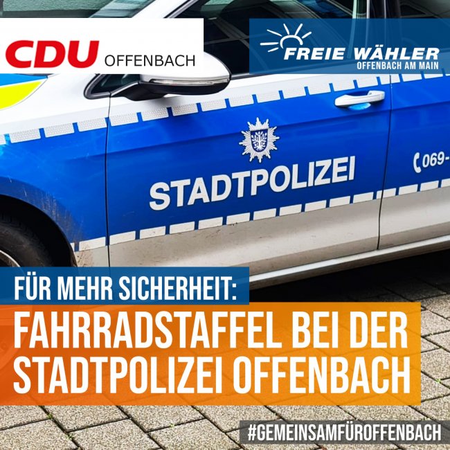 Eine Fahrradstaffel für Offenbach
