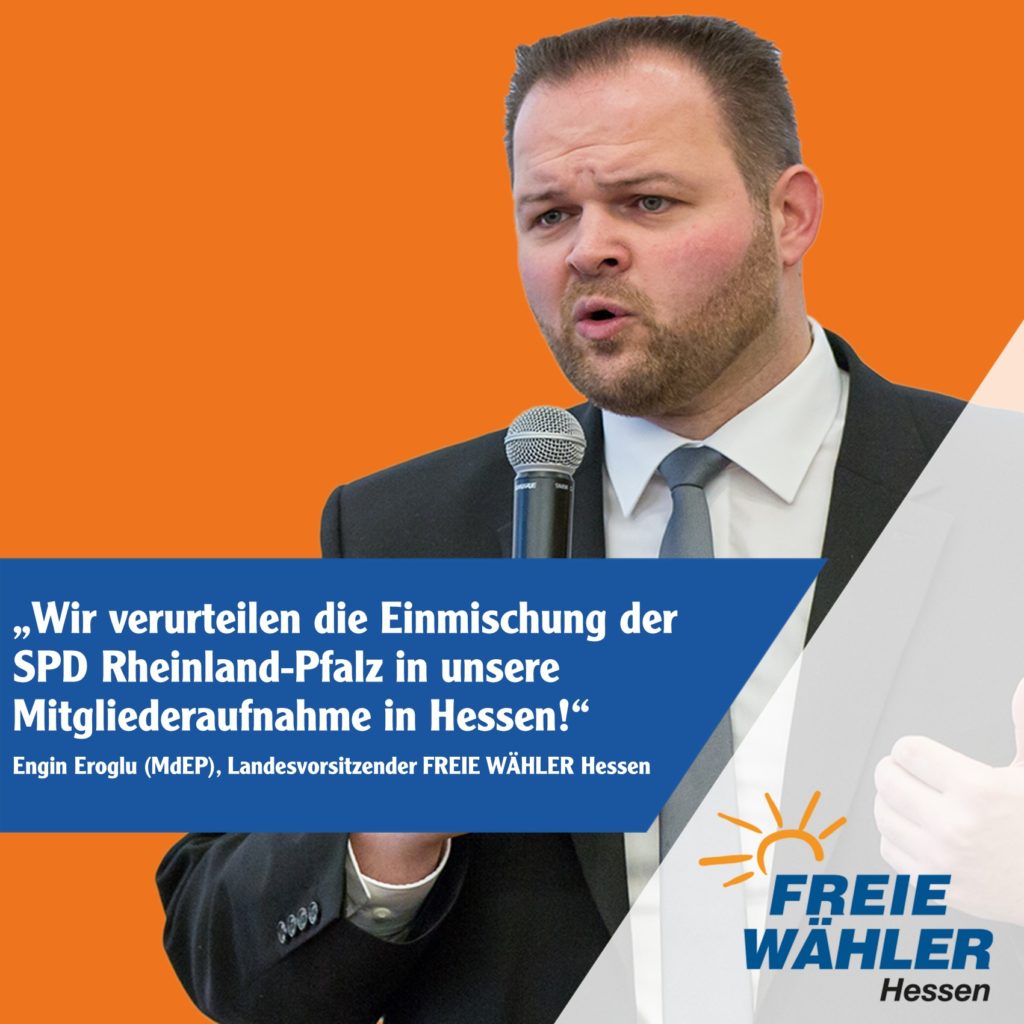 FREIE WÄHLER Hessen verurteilen Einmischung durch rheinland-pfälzer SPD