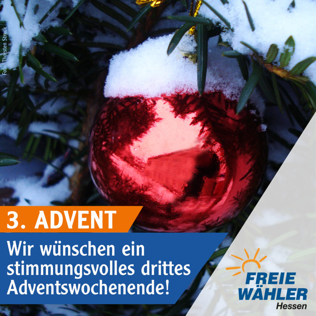 3. Advent – Wir wünschen ein stimmungsvolles drittes Adventswochenende!