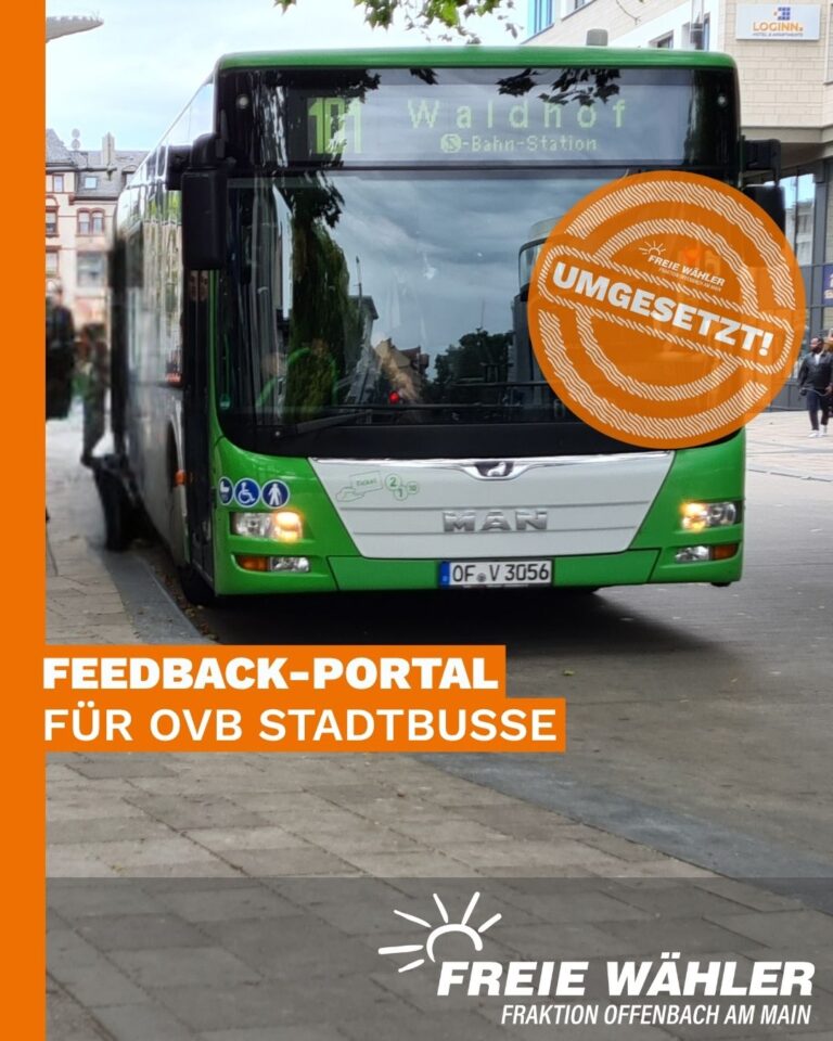 Bürgerfeedback im Nahverkehr: Ein Fortschritt  aber der Magistrat bleibt auf halber Strecke stehen