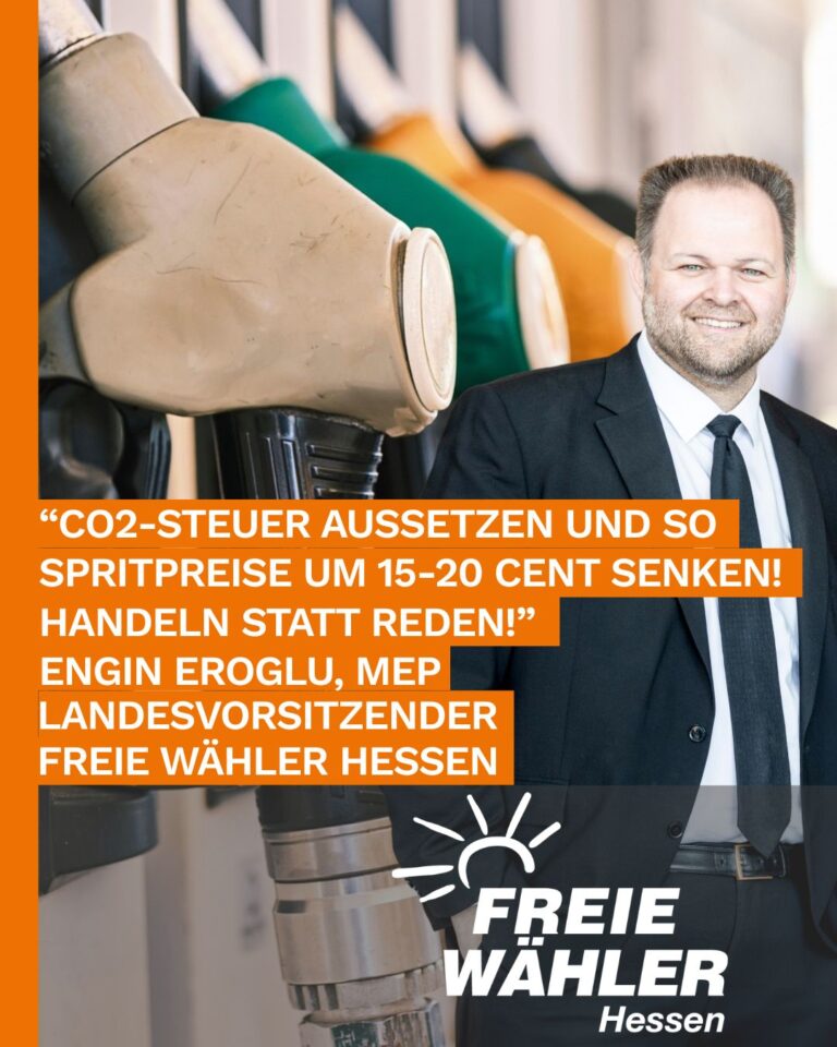 CO2-Steuer aussetzen um Spritpreise zu senken!