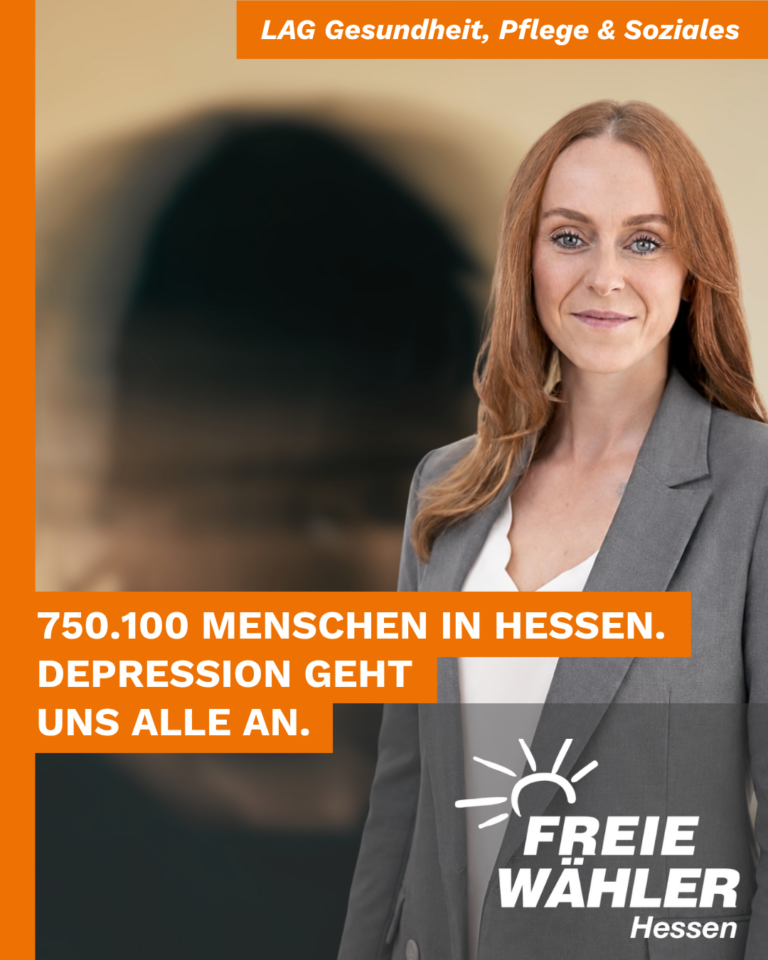 750.100 Menschen in Hessen leben mit einer Depression.